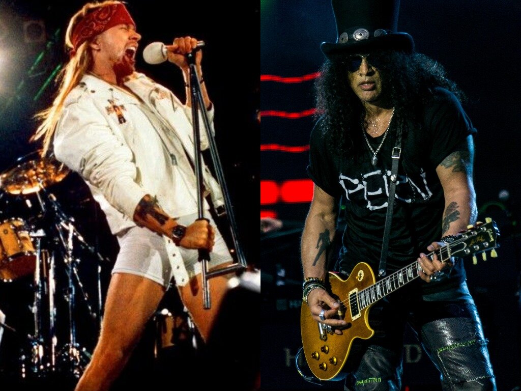 Axl Rose и Slash. (Фото: br.pinterest.com; ru.wikipedia.org)