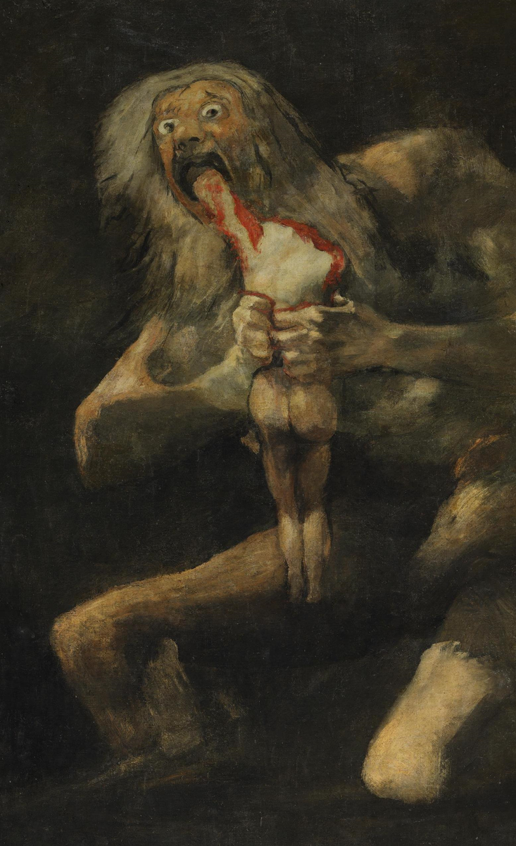 Знаменитая картина "Сатурн, пожирающий своего сына"  испанского художника Франсиско Гойи