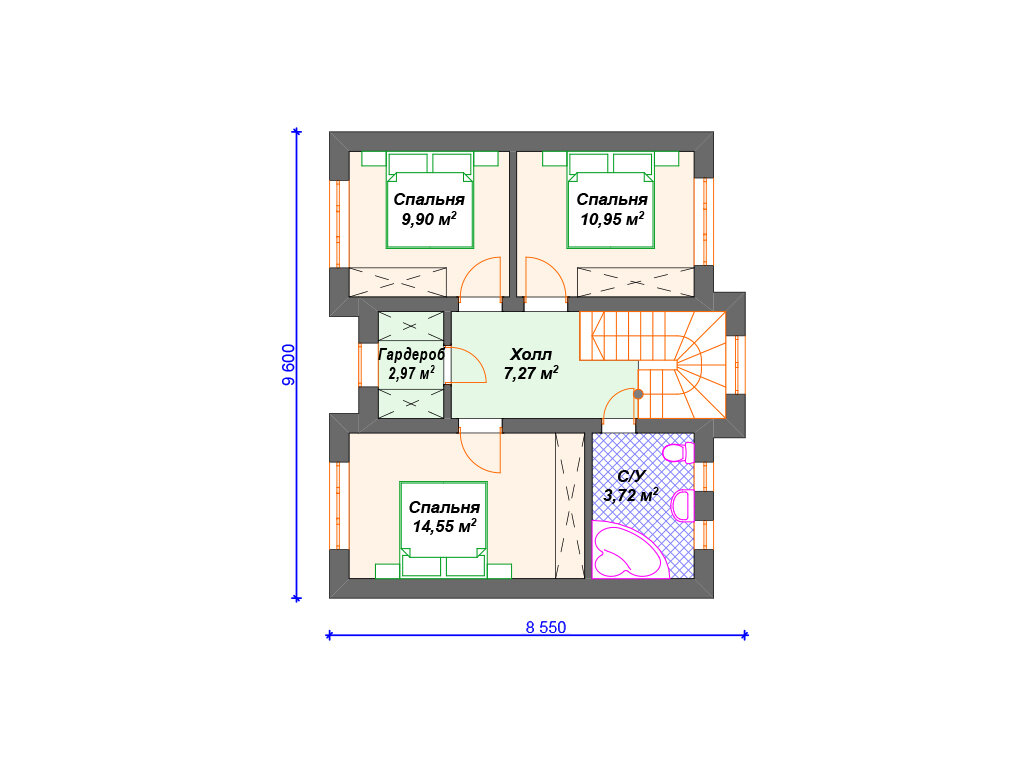 Проект популярного дома для узкого участка 130 кв м с гаражом | Arplans.ru  - проекты домов | Дзен