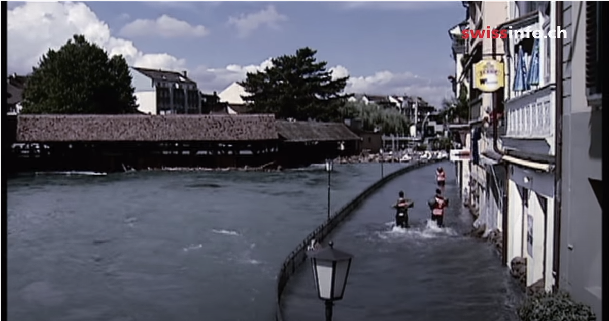 Последствия наводнения 1992 года. Источник: swissinfo.ch.