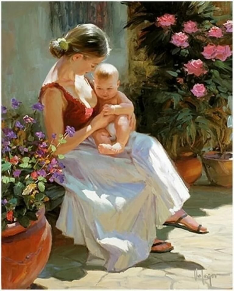Vladimir Volegov картины. Современная материнства