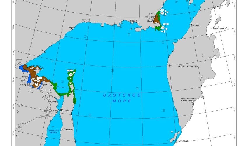 Покажи на карте охотское море. Ледовый режим Охотского моря. Охотское море на глобусе. Карта погоды в Охотском море. Статус Охотского моря на 2020 год.