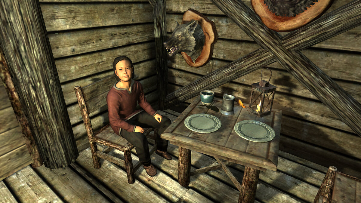 Хаминг в доме Фроки, после того, как Алдуин сжёг до тла Хелген.