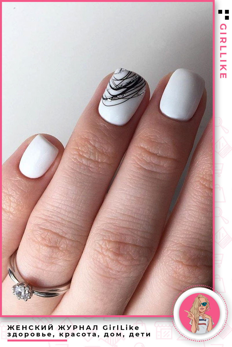 Маникюр на короткие ногти  