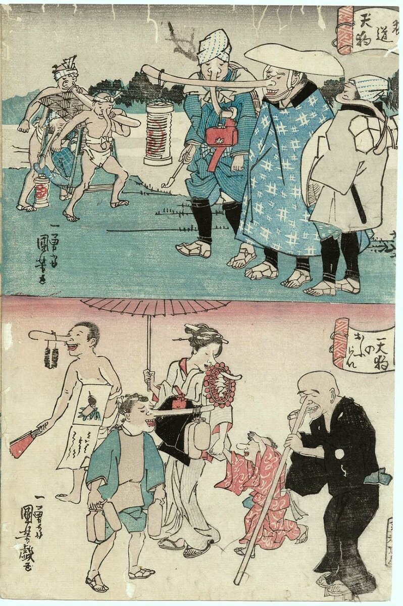 Artist:Utagawa Kuniyoshi Title:Tengu Date:1843-47
