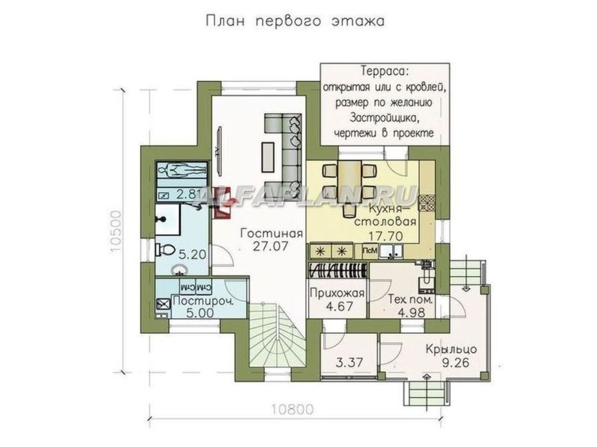 Проект дома 337А «Жемчужина», классический стиль, 142м2, 3 спальни и сауна  | Популярные проекты домов Альфаплан | Дзен