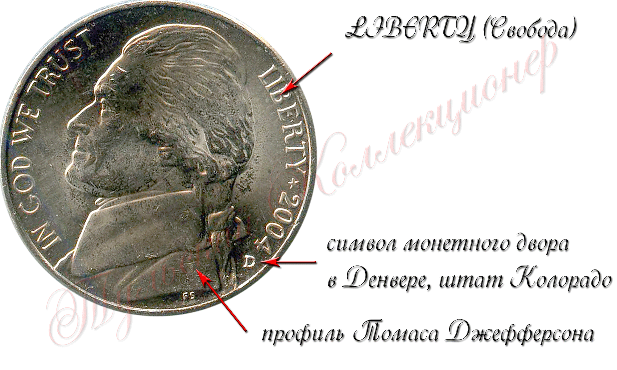 пять центов США 2004 г. аверс