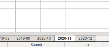 Вкладки по месяцам в электронных таблицах