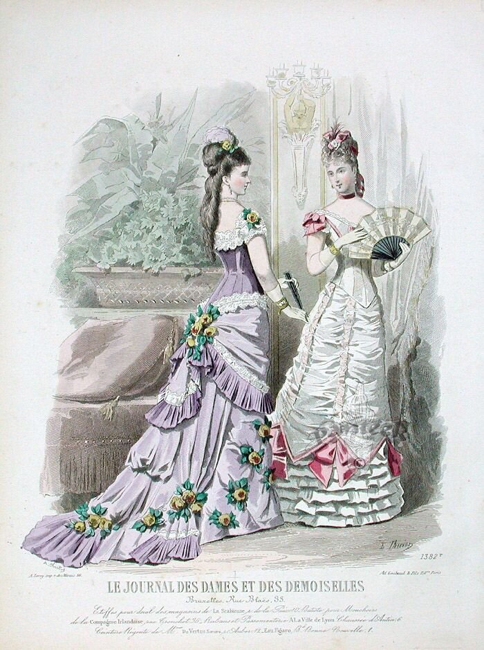 Бальные платья, 1876 год.