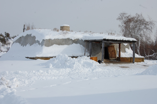 внешний вид балагана зимой