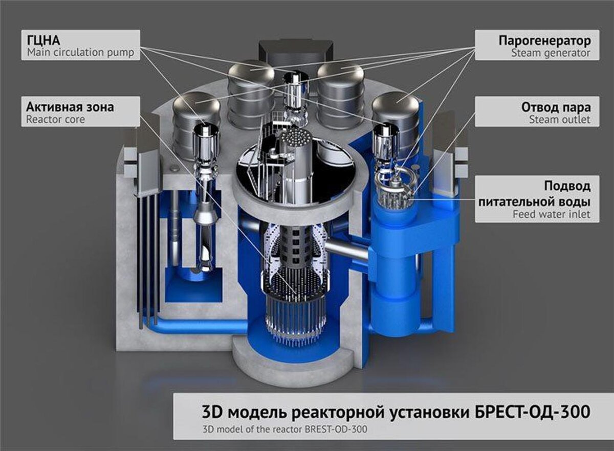 В России строят уникальный реактор на быстрых нейтронах БРЕСТ-ОД-300 |  Building-Tech.org | Дзен