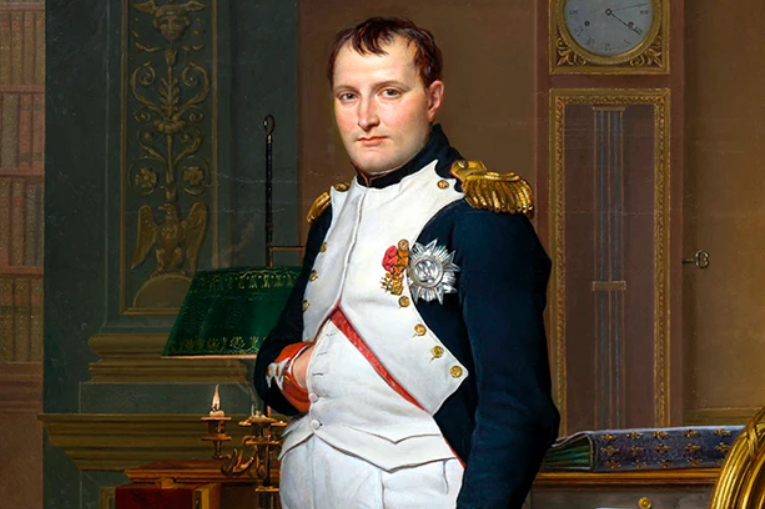 Наполеон Бонапарт.Картина Жака-Луи Давида 1812 года, изображающая Наполеона в его кабинете