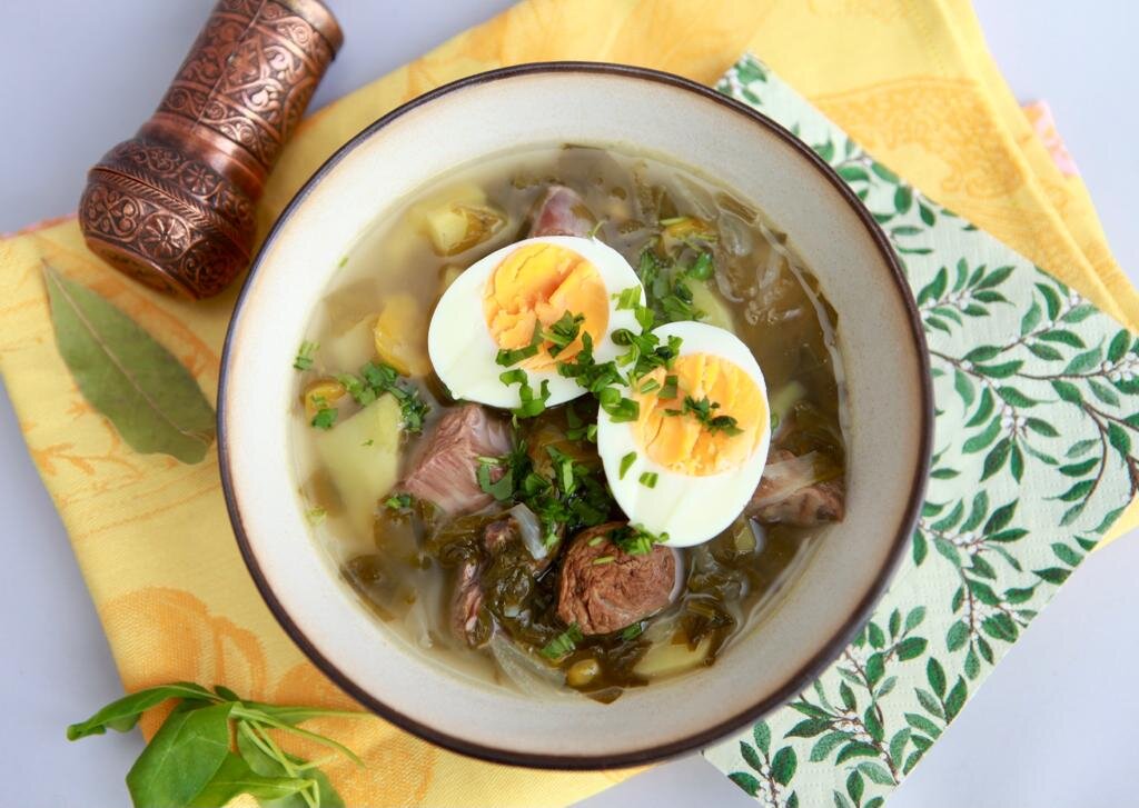 Весенний щавелевый суп от Даши @wellness_hedonism Третьяковой.