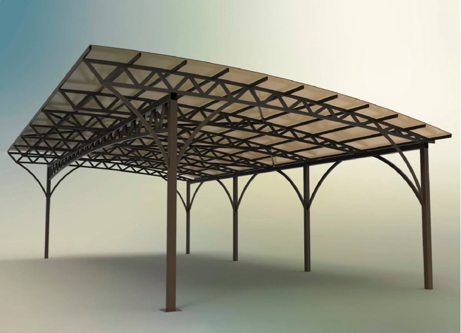 Портфолио: дизайн-концепции навесов и конструкций тентовой архитектуры от VERANDA | Теневые паруса