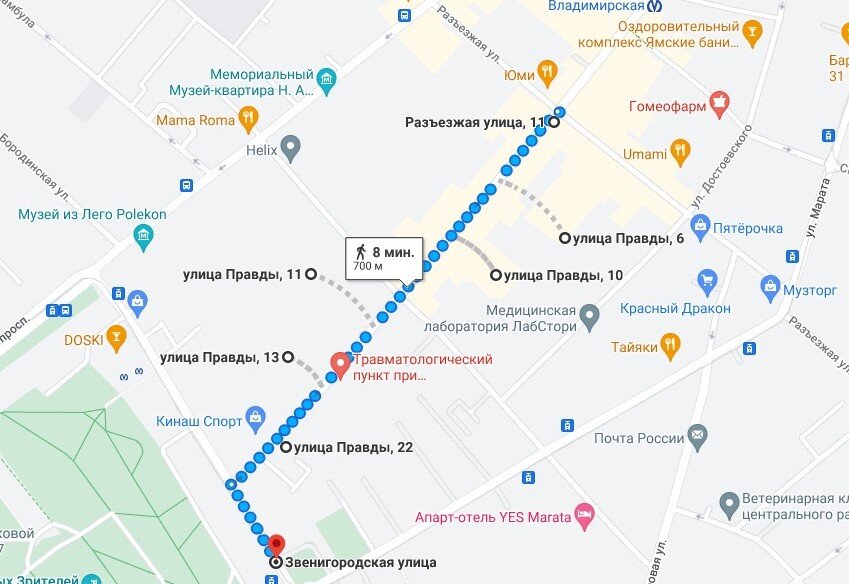 Прогулки по Петербургу: пешком по улице Правды