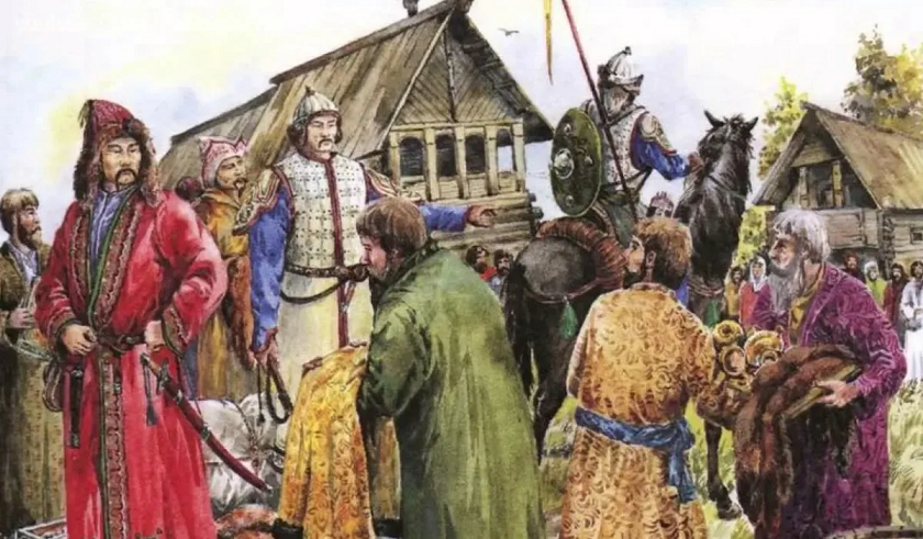 Золотая орда сбор дани. В. Ордынский сбор дани. Баскаки сборщики дани. Баскаки.