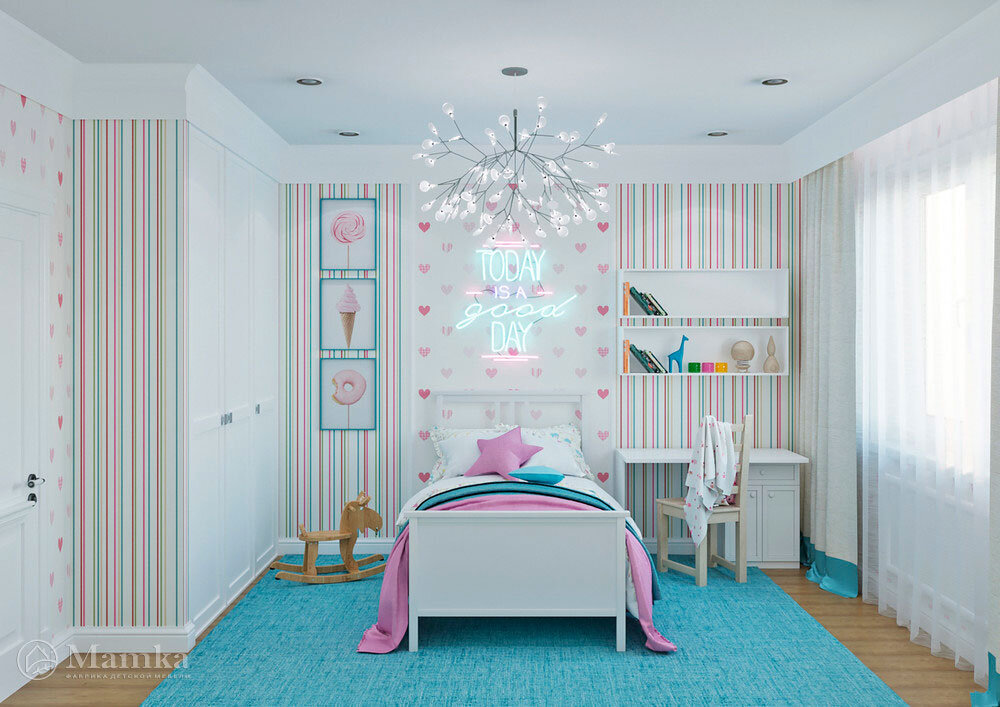 Изысканные идеи для детской на девочек 