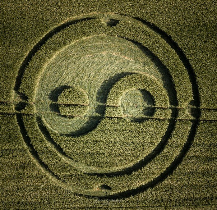 Графство Уилтшир. Рисунок на поле. НЛО.