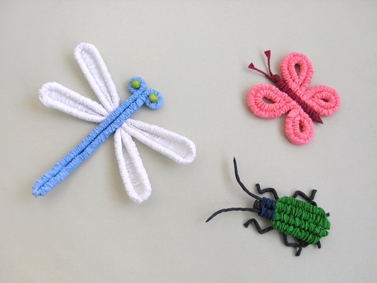 Поделки из гофрированных трубочек