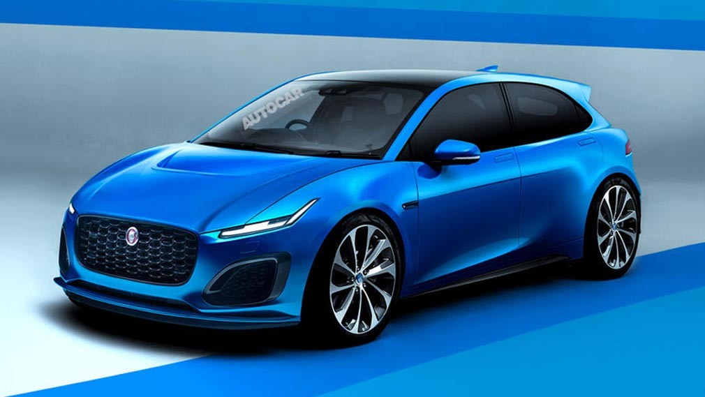 рендер нового хэтчбека Jaguar, фото: Autocar