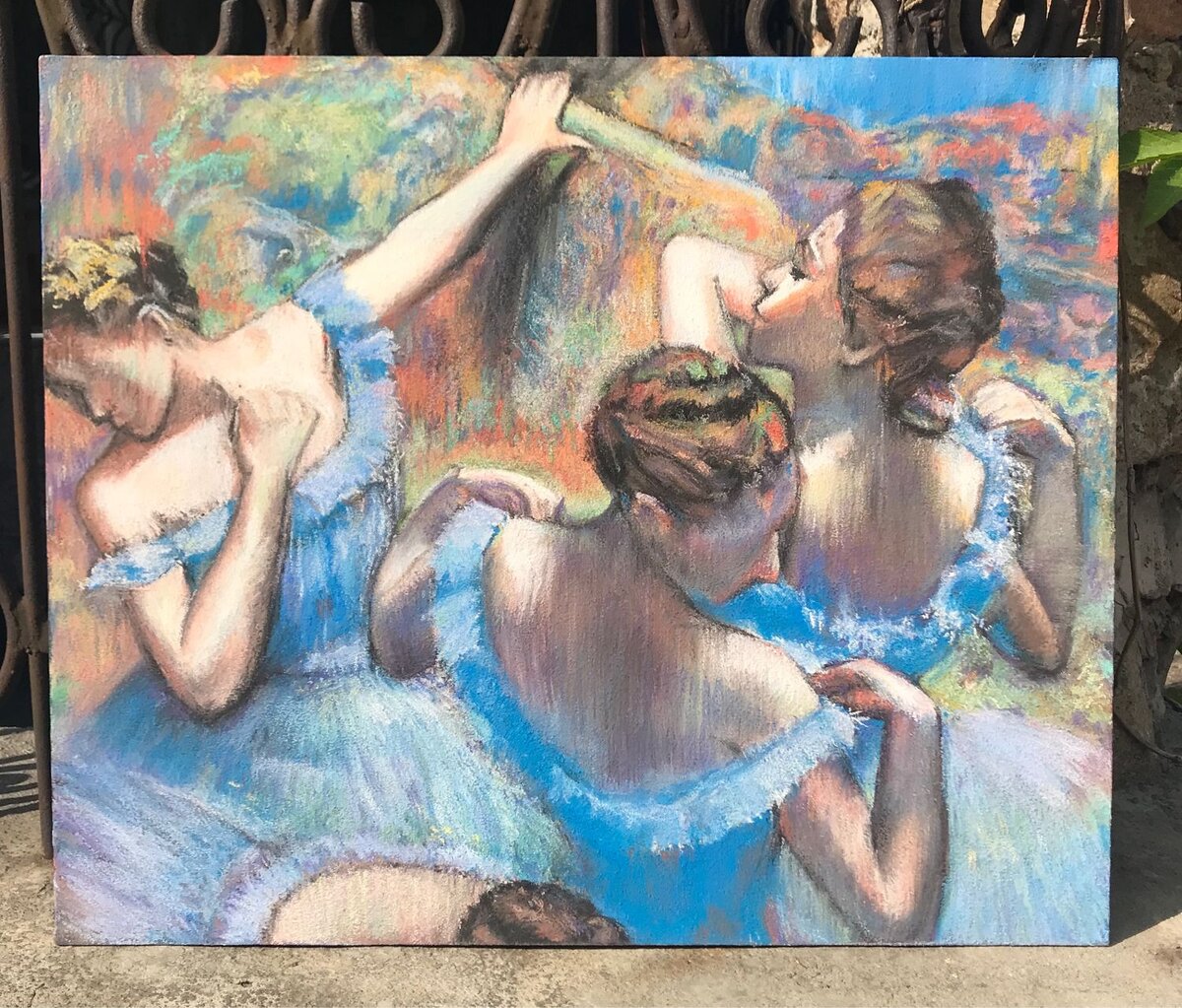 Фрагмент картины Э. Дега «Голубые танцовщицы» . Пастель