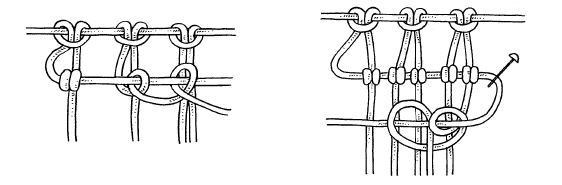 Репсовый узел макраме схема плетения