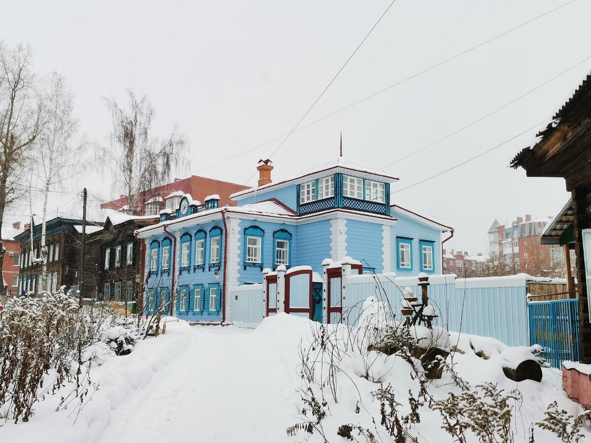 Восстановленный дом на Октябрьской 30 в Томске.