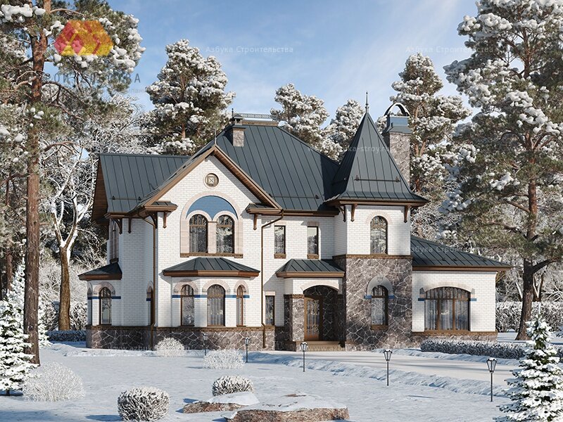 Особняк в Вырице. Вид на главный фасад