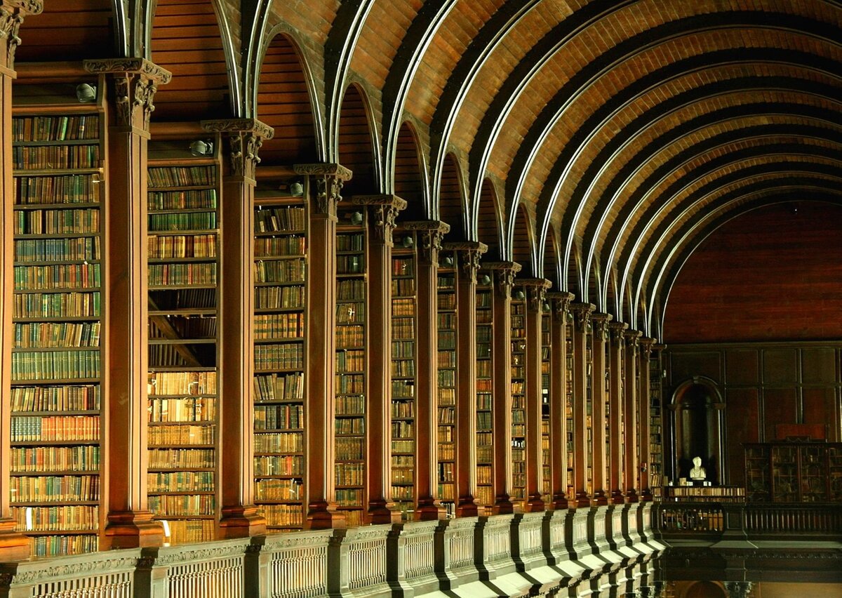 Trinity College Dublin - один из лучших ВУЗов страны. На фото - знаменитая библиотека университета