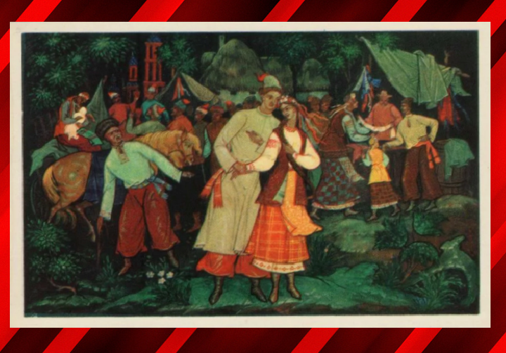 "Сорочинская ярмарка", Черевик и Параска.