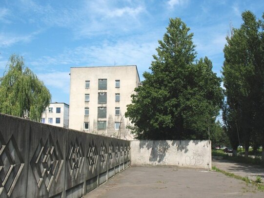 Под раскидистым каштаном - вдали - те самые три пролёта