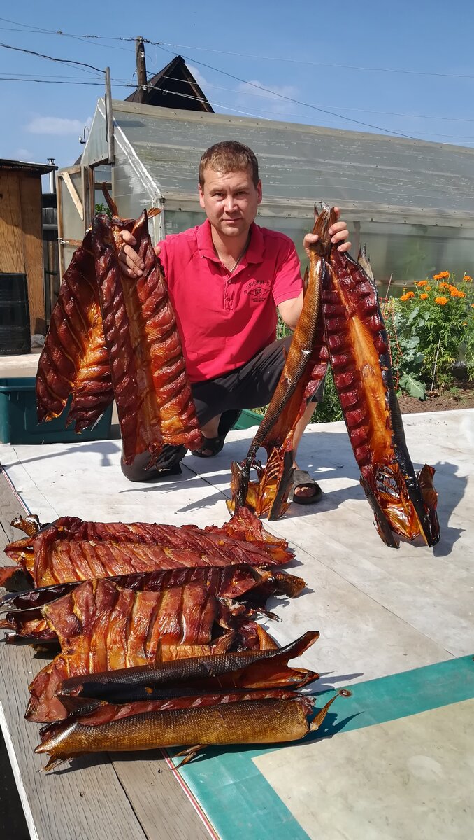 Результат копчения на фото . 