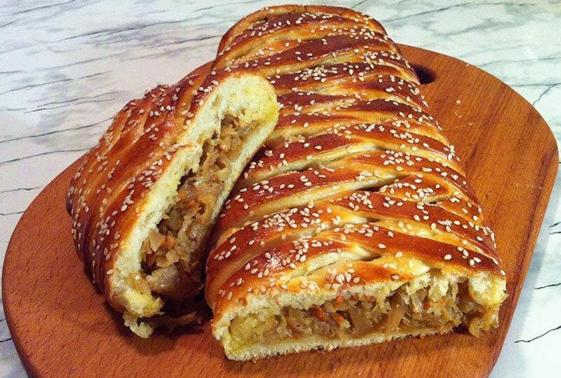 Кулебяка с капустой