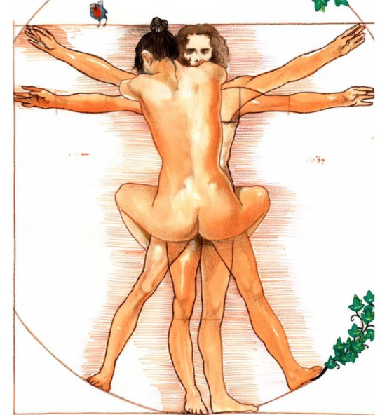 Мотивы на тему "Витрувианского человека" Леонардо да Винчи