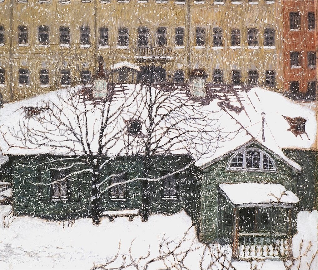 Добужинский. Домик в Петербурге. 1905.