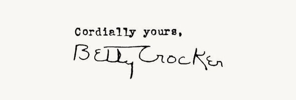 Подпись Бетти Крокер