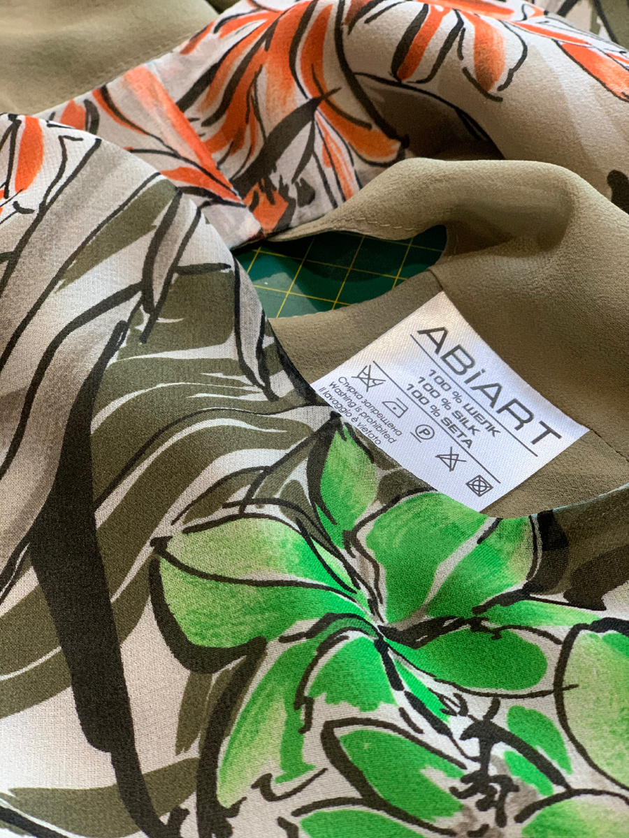 Сарафан из креп-шифона и крепдешина. АБИАРТ Ателье. 100% шелк 