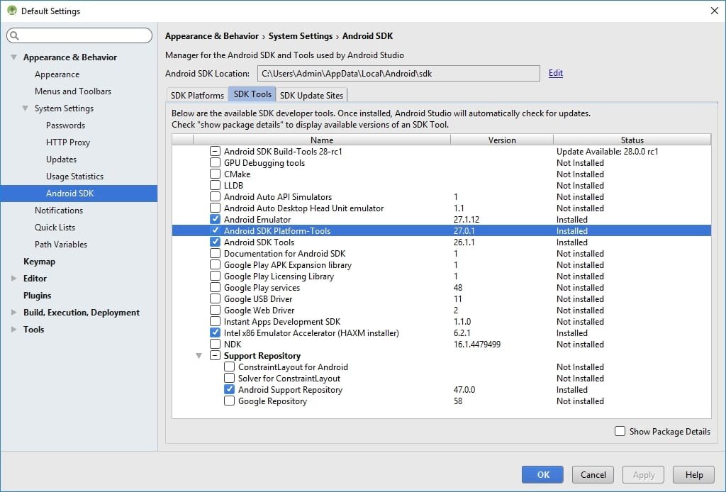 Adb driver windows. ADB Интерфейс. APK-установка через АДБ. Android SDK default Path. Установка Android Studio, настройка SDK презентация