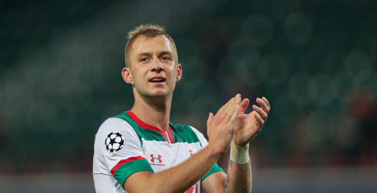 Дмитрий Баринов в матче лиги чемпионов