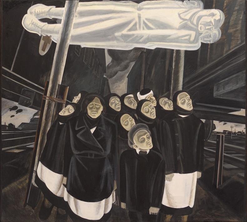 Репродукция картины «Встречая и провожая эшелоны»