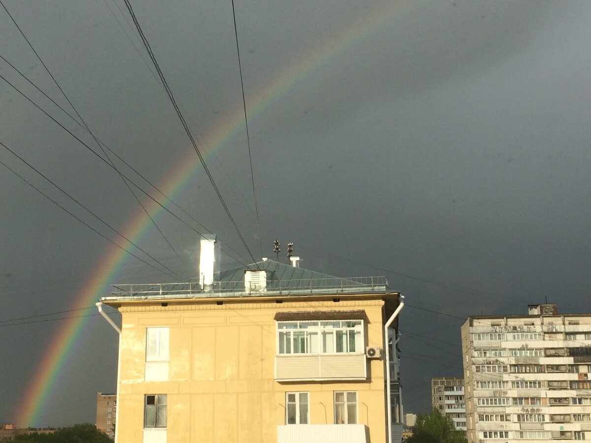 В этом году уже который раз подряд из окна своего дома наблюдаю радугу