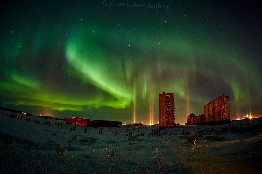 Северное сияние норильск фото