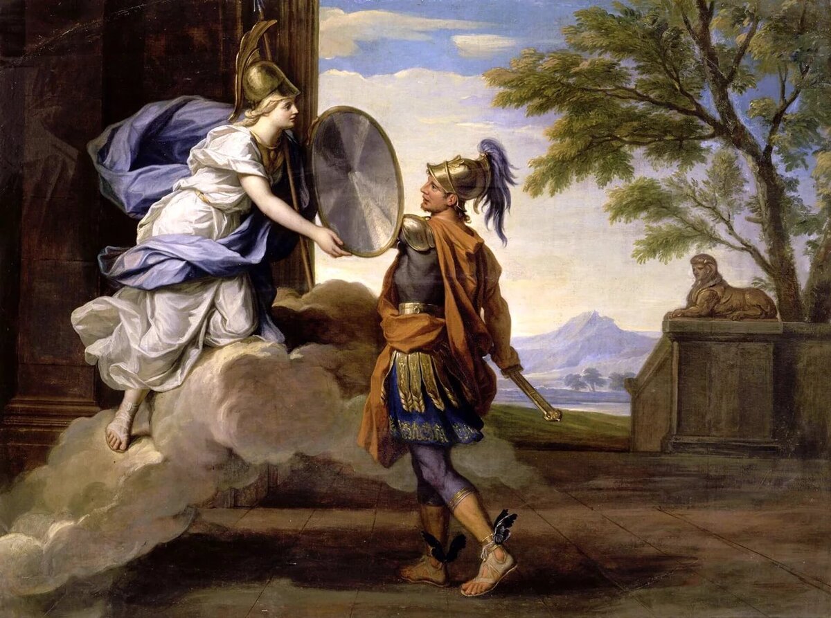 Афина даёт Персию зеркальный щит 