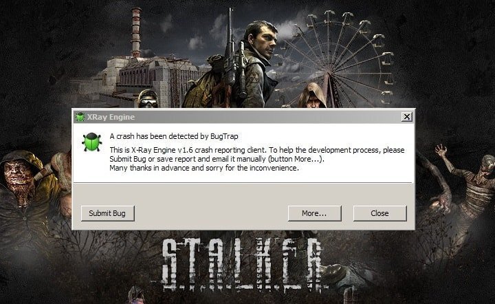 Ошибка Xray Engine v crash reporting client. - Форум S.T.A.L.K.E.R.: Clear Sky