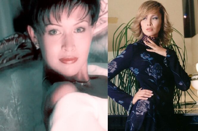 (слева - в клипе Меладзе "Самба белого мотылька", справа - сейчас)