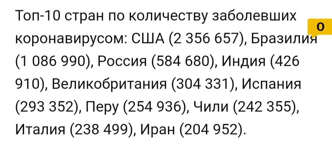 Статистика по коронавирусу на 22.06.2020