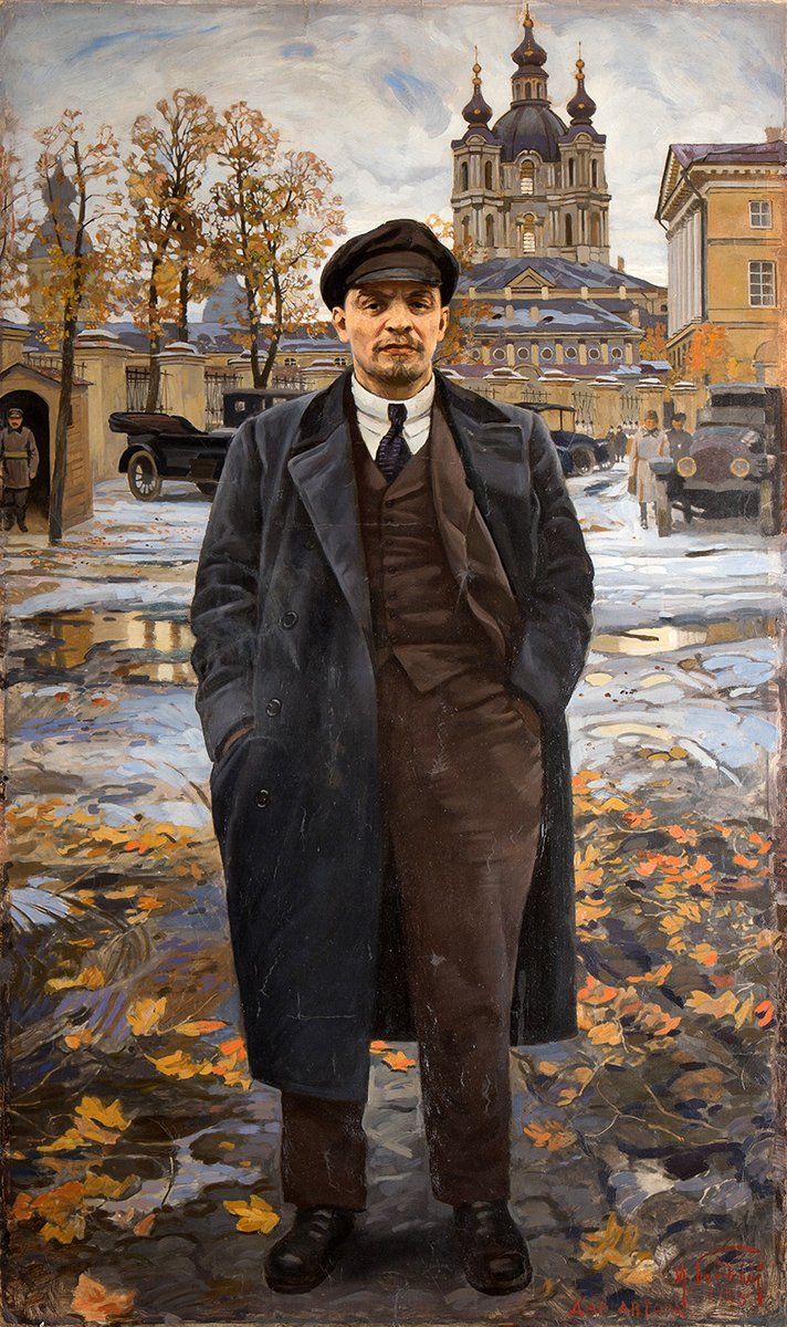 Бродский Исаак Израилевич. В.И. Ленин на фоне Смольного. 1925