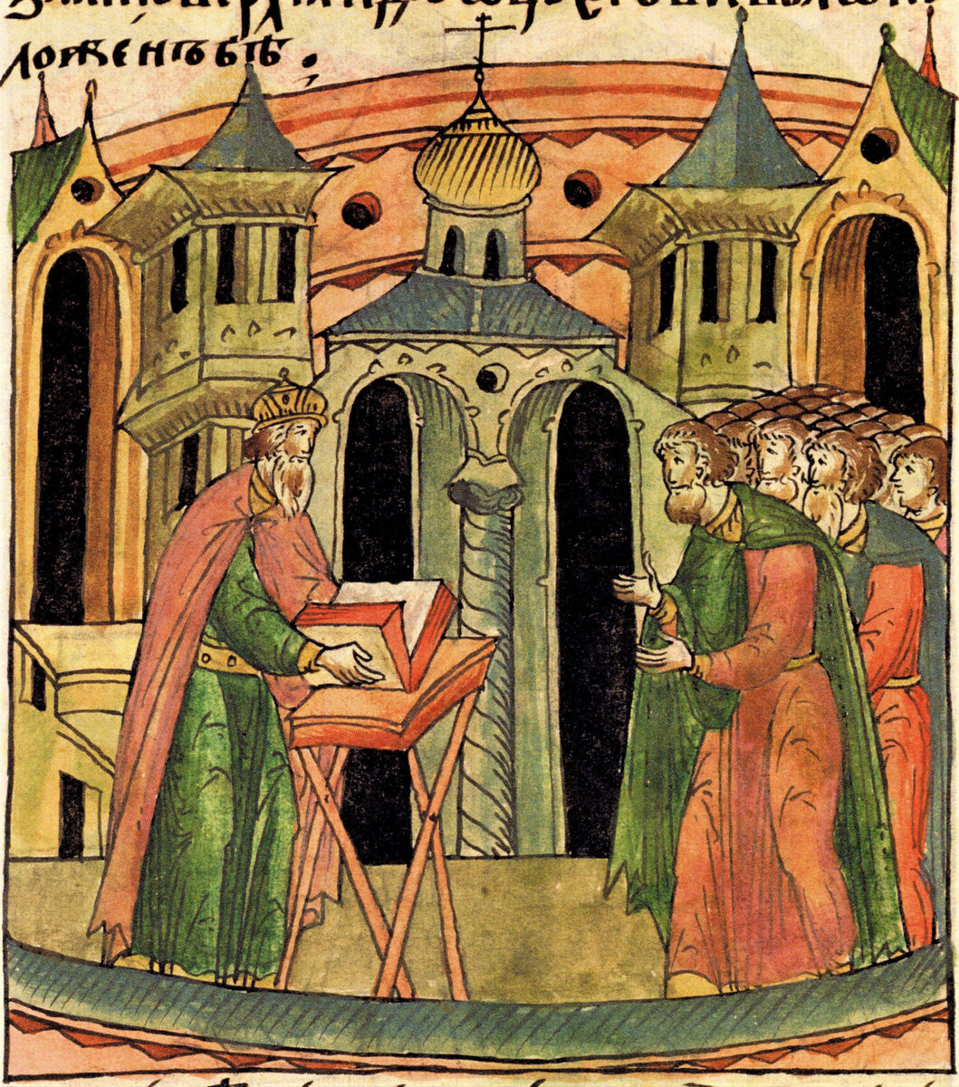 Фрагмент листа летописи (фотография взята из интернета)