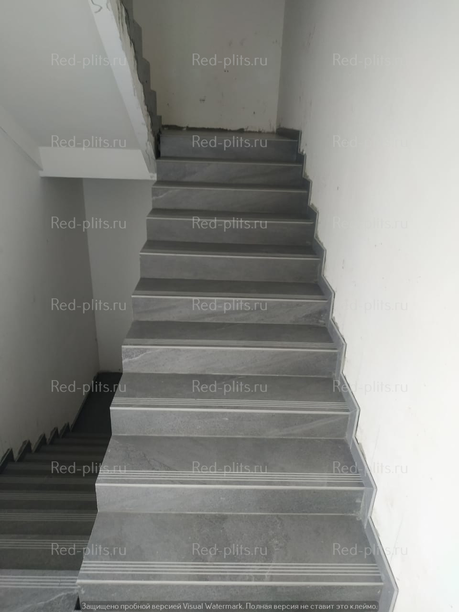 Лестница керамогранитом Carbon