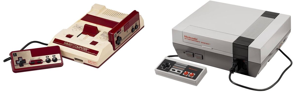 Famicom - версия NES для японии, а также Nintendo Entertainment System собственной персоной